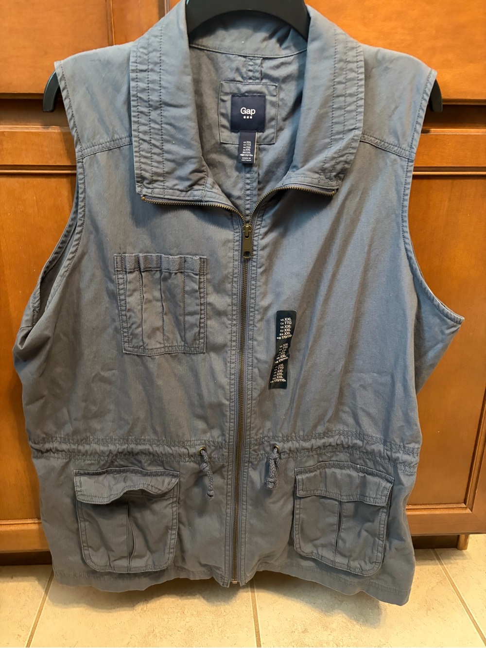 New GAP Women’s Utility Vest - Slate Blue, Sz XXL